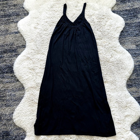 Pull&Bear Black Relaxed Maxi Dress/ Cover Up Size Medium - Picture 4 of 8